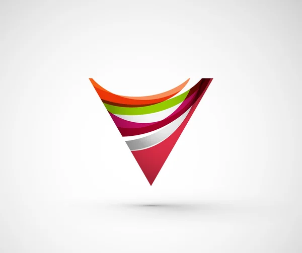 Triangolo astratto del logo dell'azienda geometrica , — Vettoriale Stock