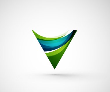 soyut geometrik şirket logosu üçgen,