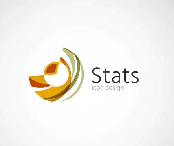 Diseño del logotipo de la empresa estadística . — Vector de stock