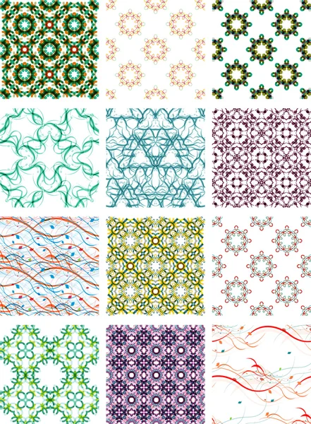 Set seamless geometric patterns — Stock Vector