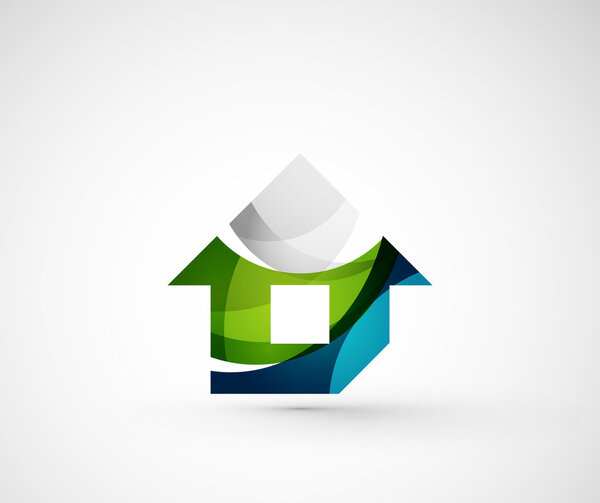 Abstract geometric company logo home,