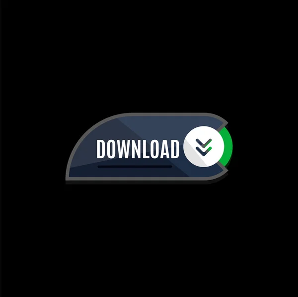 Kleurrijke downloadknop web. — Stockvector