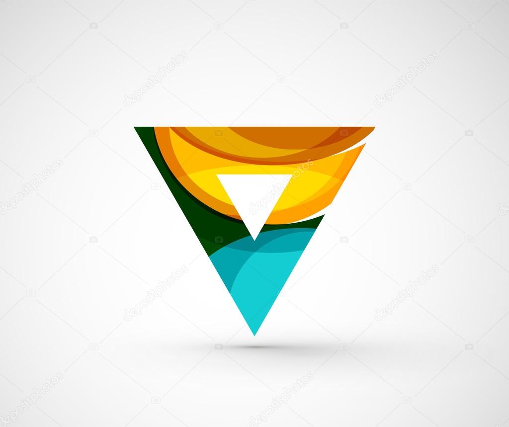 Abstract geometric company logo triangle,