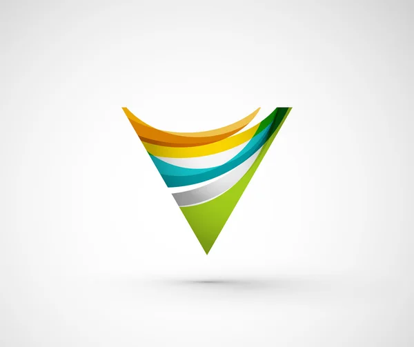 Streszczenie firmy geometryczne logo trójkąt, — Wektor stockowy