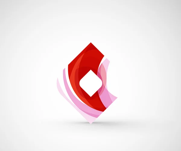 Abstracte geometrische bedrijf logo plein, — Stockvector