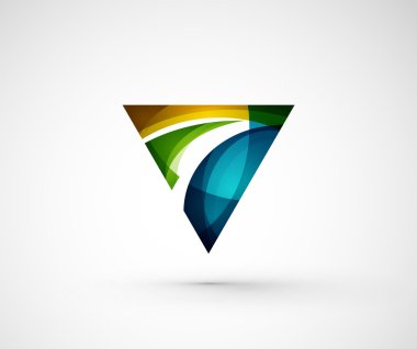 soyut geometrik şirket logosu üçgen,