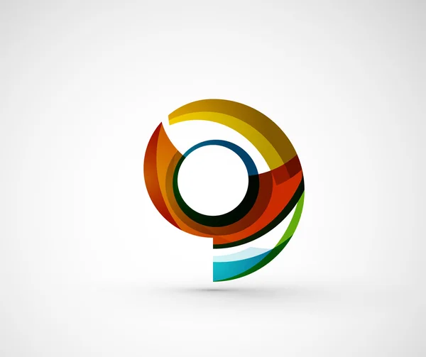Cincin logo perusahaan geometris abstrak , - Stok Vektor
