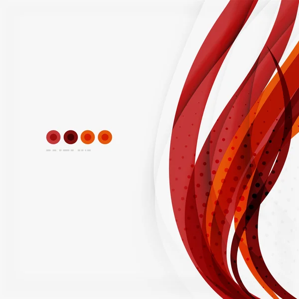 Composition des lignes de couleur rouge et orange — Image vectorielle
