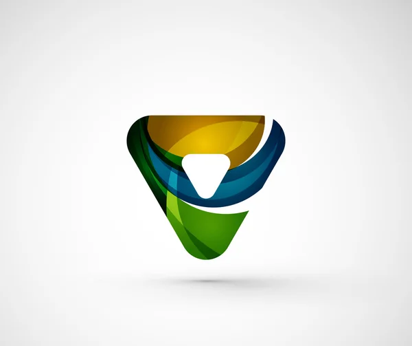 Triángulo del logotipo de la empresa geométrica abstracta , — Vector de stock