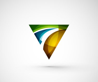 soyut geometrik şirket logosu üçgen,