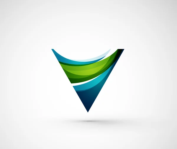 Triángulo del logotipo de la empresa geométrica abstracta — Vector de stock