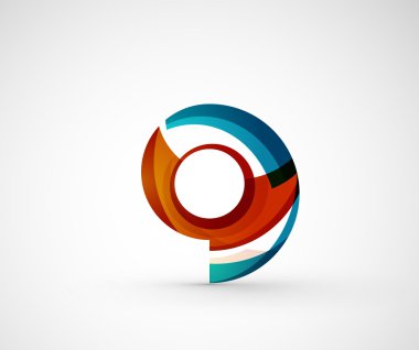 soyut geometrik şirket logosu yüzük,