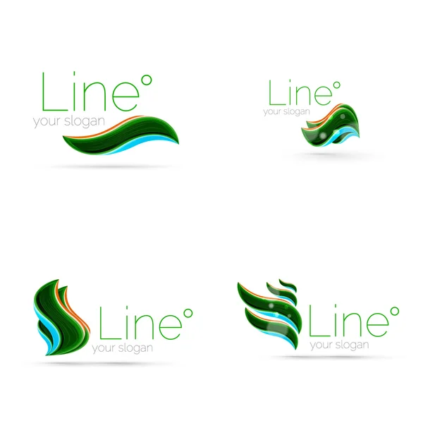 Abstrato logotipo linha de onda — Vetor de Stock