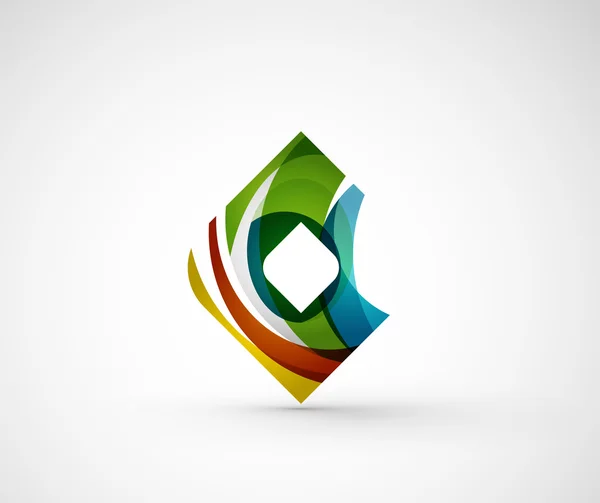 Abstrakta geometriska företaget logotyp square, — Stock vektor