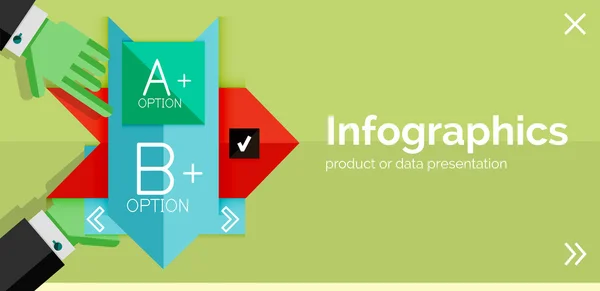 Infographic platt design banner — Stock vektor