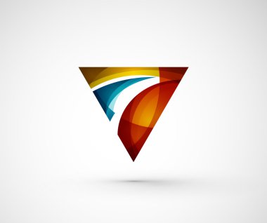 soyut geometrik şirket logosu üçgen,