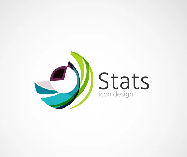 Diseño del logotipo de la empresa estadística . — Vector de stock