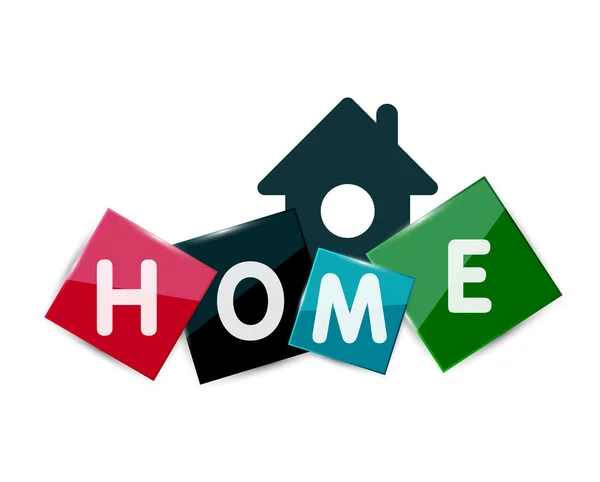 Home geometric banner design — Stock Vector