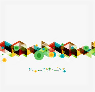 Temiz renkli alışılmadık geometrik desen