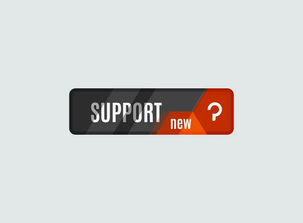 Bouton de support, design futuriste hi-tech UI — Image vectorielle