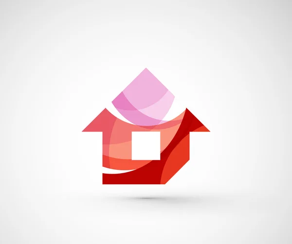 Abstraktní geometrická společnosti logo domov, — Stockový vektor