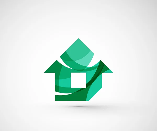 Αφηρημένα και γεωμετρικά εταιρεία λογότυπο σπίτι — Διανυσματικό Αρχείο