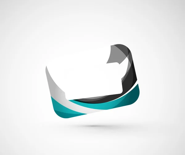 Abstracte geometrische bedrijf logo frame, — Stockvector