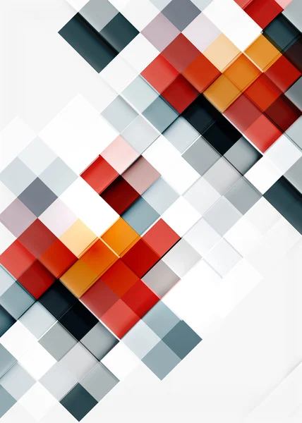 Quadratische Form Mosaik Muster Design. — Stockvektor