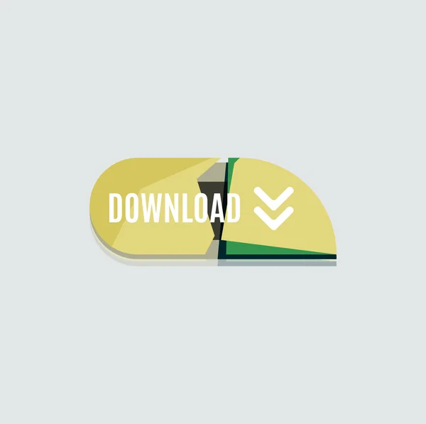 Colorful download web button — Stock Vector