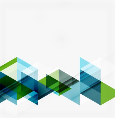 Soyut geometrik arkaplan. Modern çakışan üçgenler