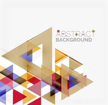 Soyut geometrik arkaplan. Modern çakışan üçgenler