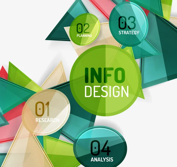 Biznes nowoczesne kolorowe infografiki geometryczne — Wektor stockowy