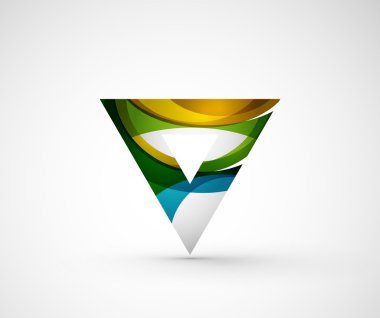 Soyut geometrik şirket logosu üçgen, ok