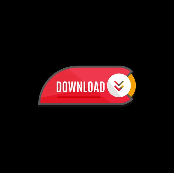 Colorful download web button. Modern flat design. — Stock Vector