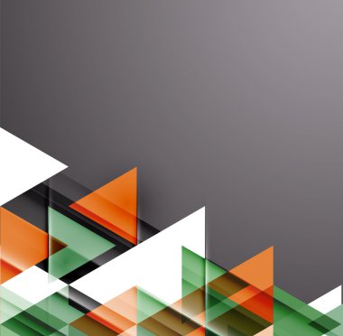 Soyut geometrik arkaplan. Modern çakışan üçgenler