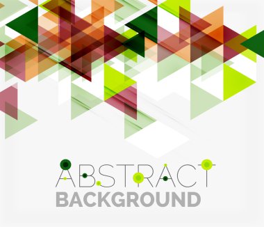 Soyut geometrik arkaplan. Modern çakışan üçgenler