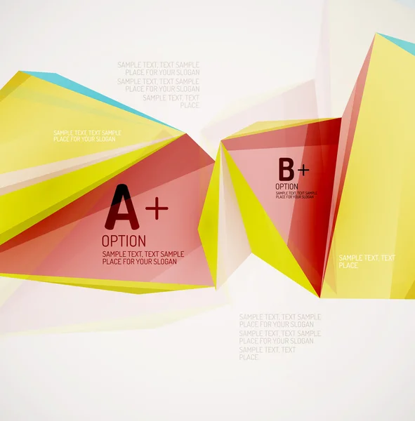 Geometriska former i luften. Vector abstrakt bakgrund — Stock vektor