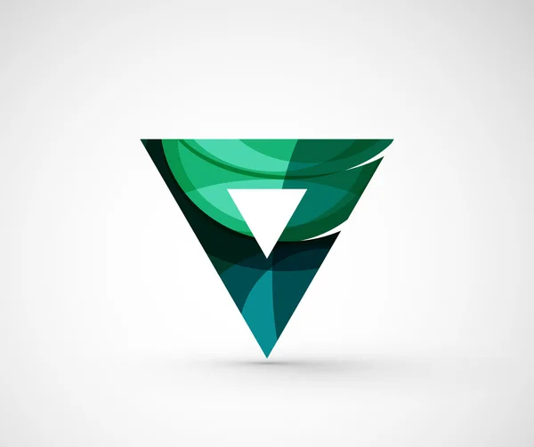 Triángulo abstracto del logotipo de la empresa geométrica, flecha — Vector de stock