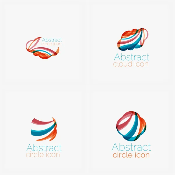 Clean elegant circle shaped abstract geometric logo. Universal for any idea — Stock Vector