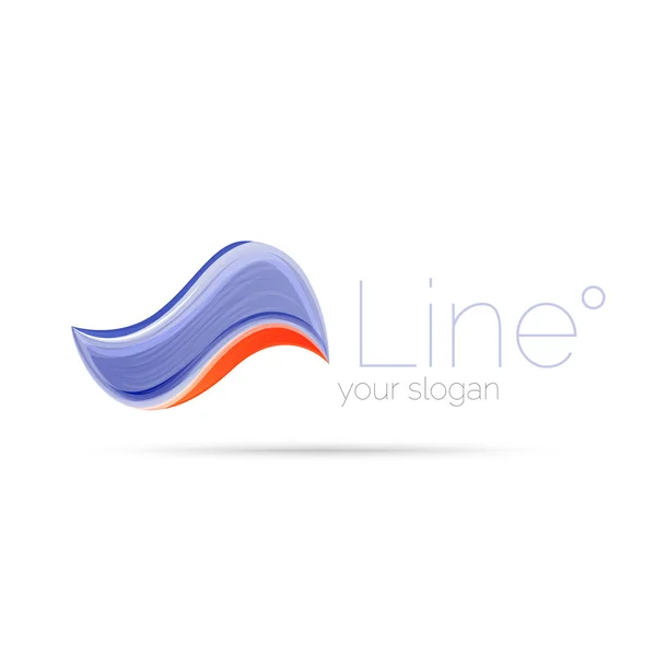 Abstract wave line logo — Stock Vector
