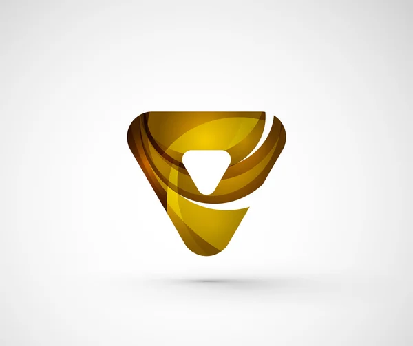 抽象的な幾何学的な会社ロゴの三角形、矢印 — ストックベクタ