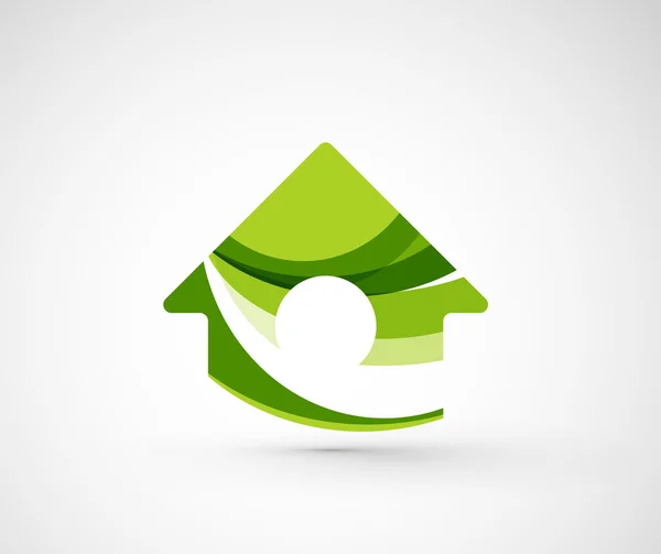 Logotipo geométrico abstracto de la empresa casa, casa, edificio — Vector de stock