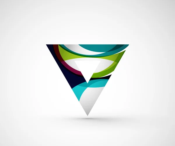 Astratto geometrico azienda logo triangolo, freccia — Vettoriale Stock