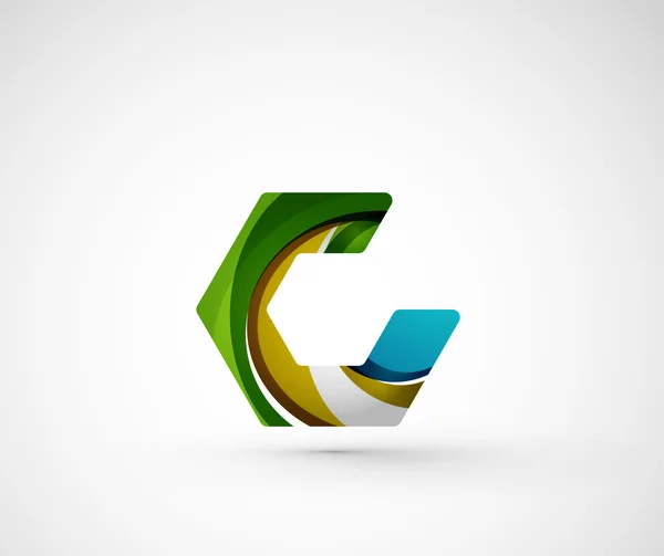 Abstract geometric company logo hexagon shape — Stock vektor