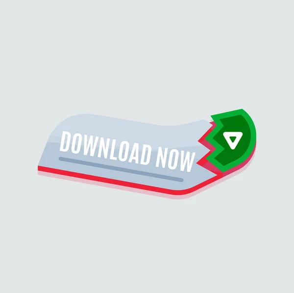 Colorful download web button. Modern flat design. — Stock Vector