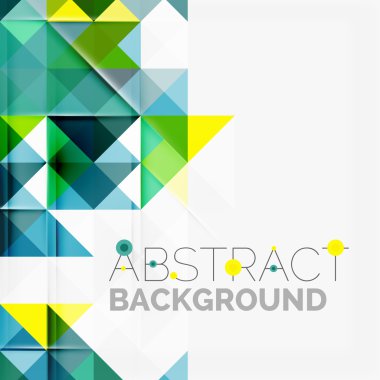 Soyut geometrik arkaplan. Modern çakışan üçgenler