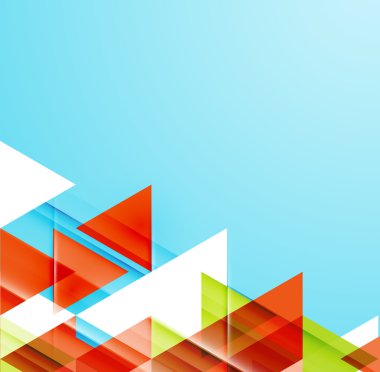 Soyut geometrik arkaplan. Modern çakışan üçgenler