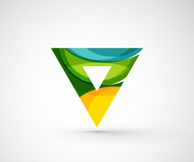 Soyut geometrik şirket logosu üçgen, ok