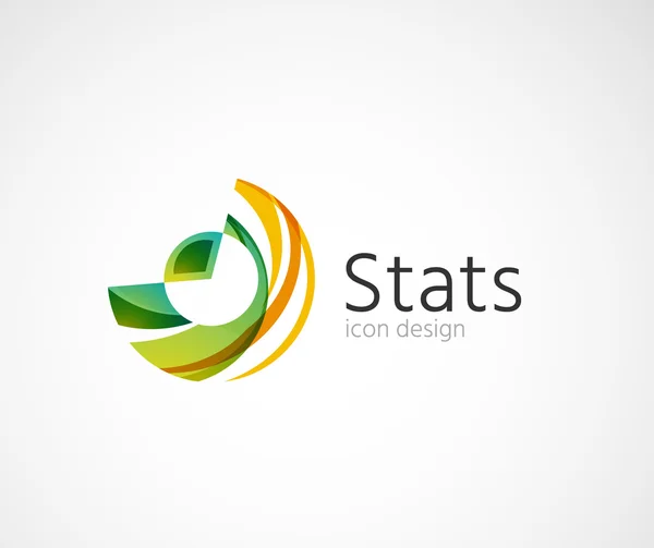 Statistieken bedrijf logo ontwerp. vectorillustratie. — Stockvector