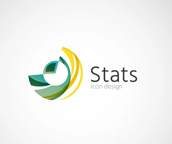 Statistica società logo design. Illustrazione vettoriale . — Vettoriale Stock